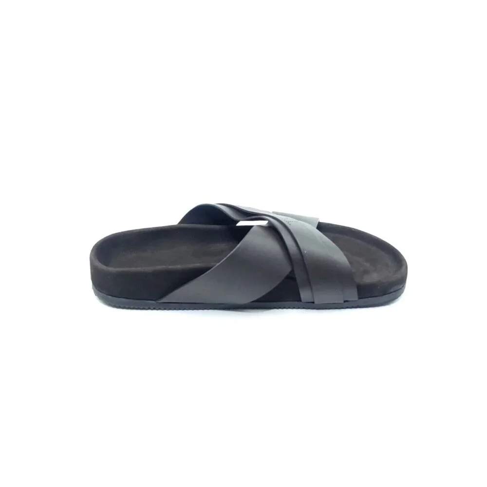 Tom Ford Wicklow Crossover Slider Sandal Brown Leather Mens US 8